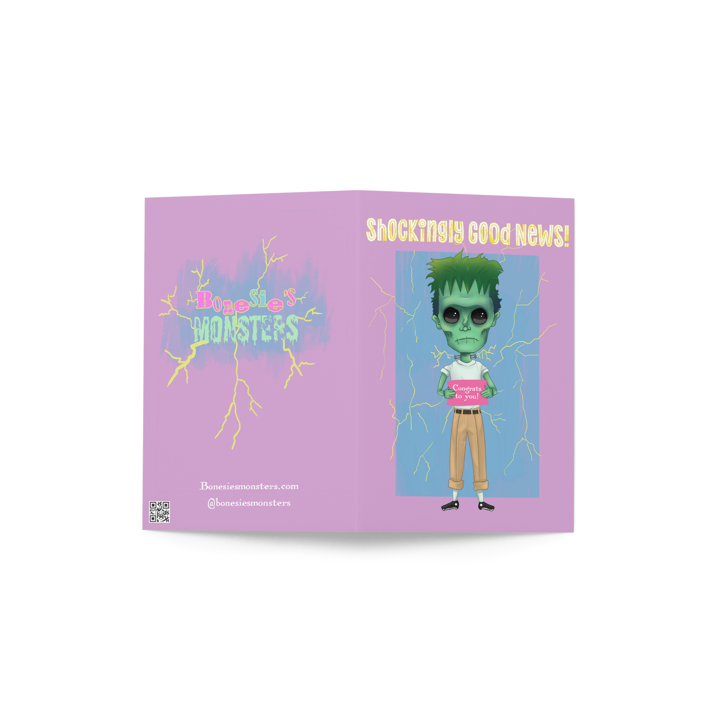 Shockingly Good News - Congratulations Greeting card