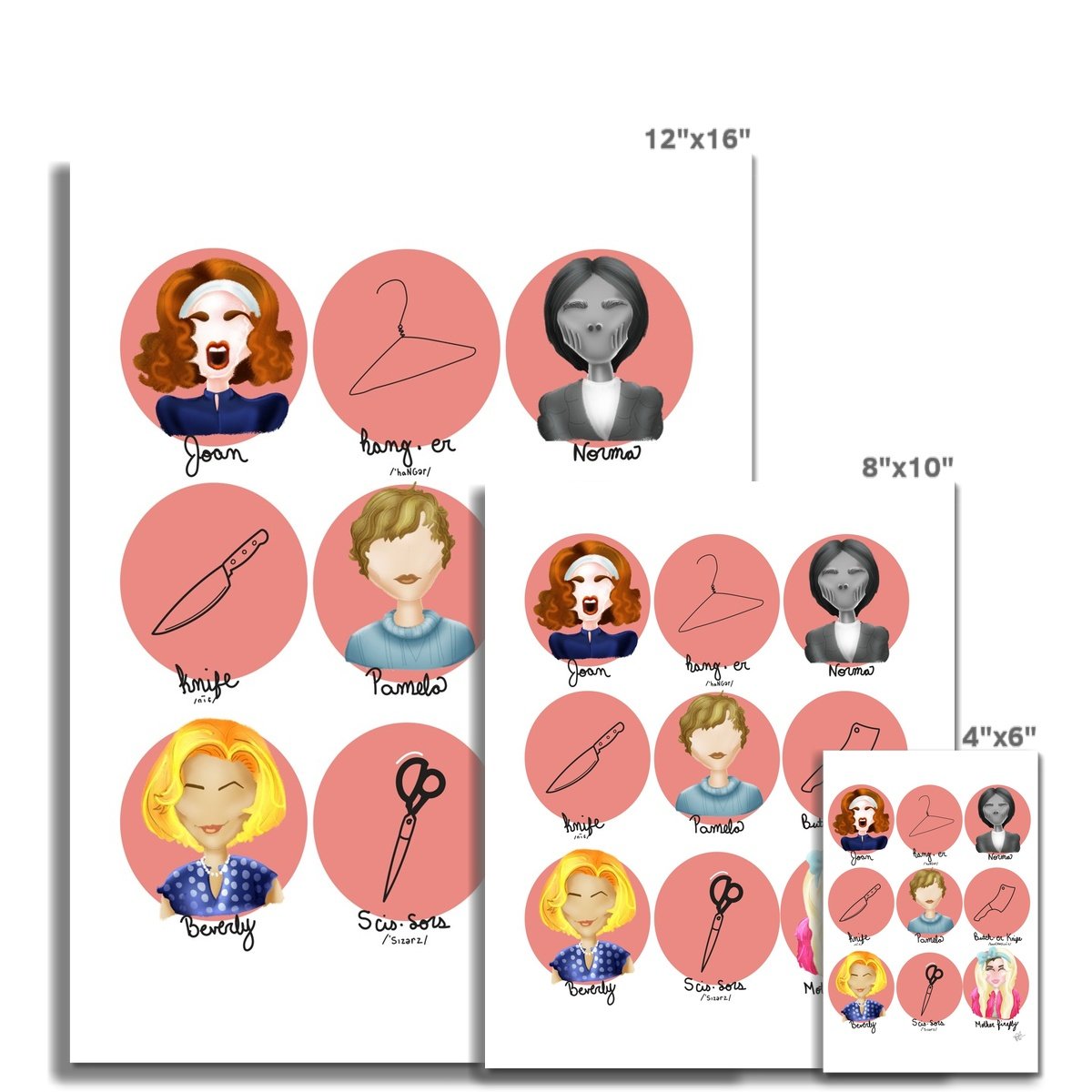 Crazy Mama Horror Art Print