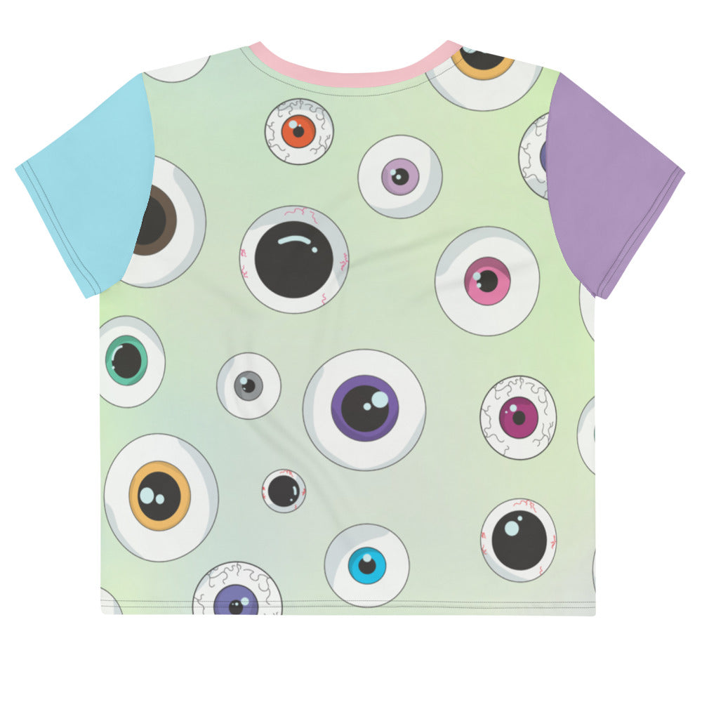 Eyeball Color Block Crop Top