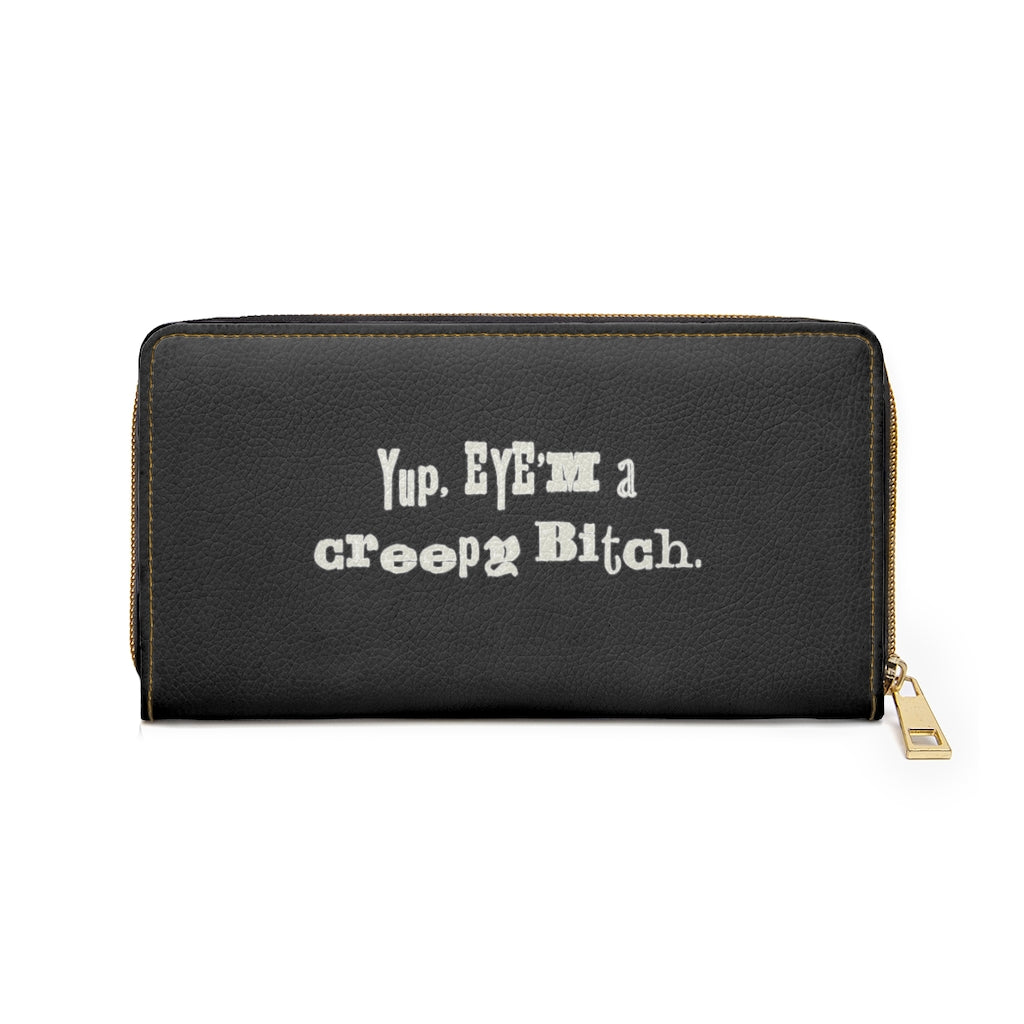 Creepy Bitch Eyeball Zipper Wallet