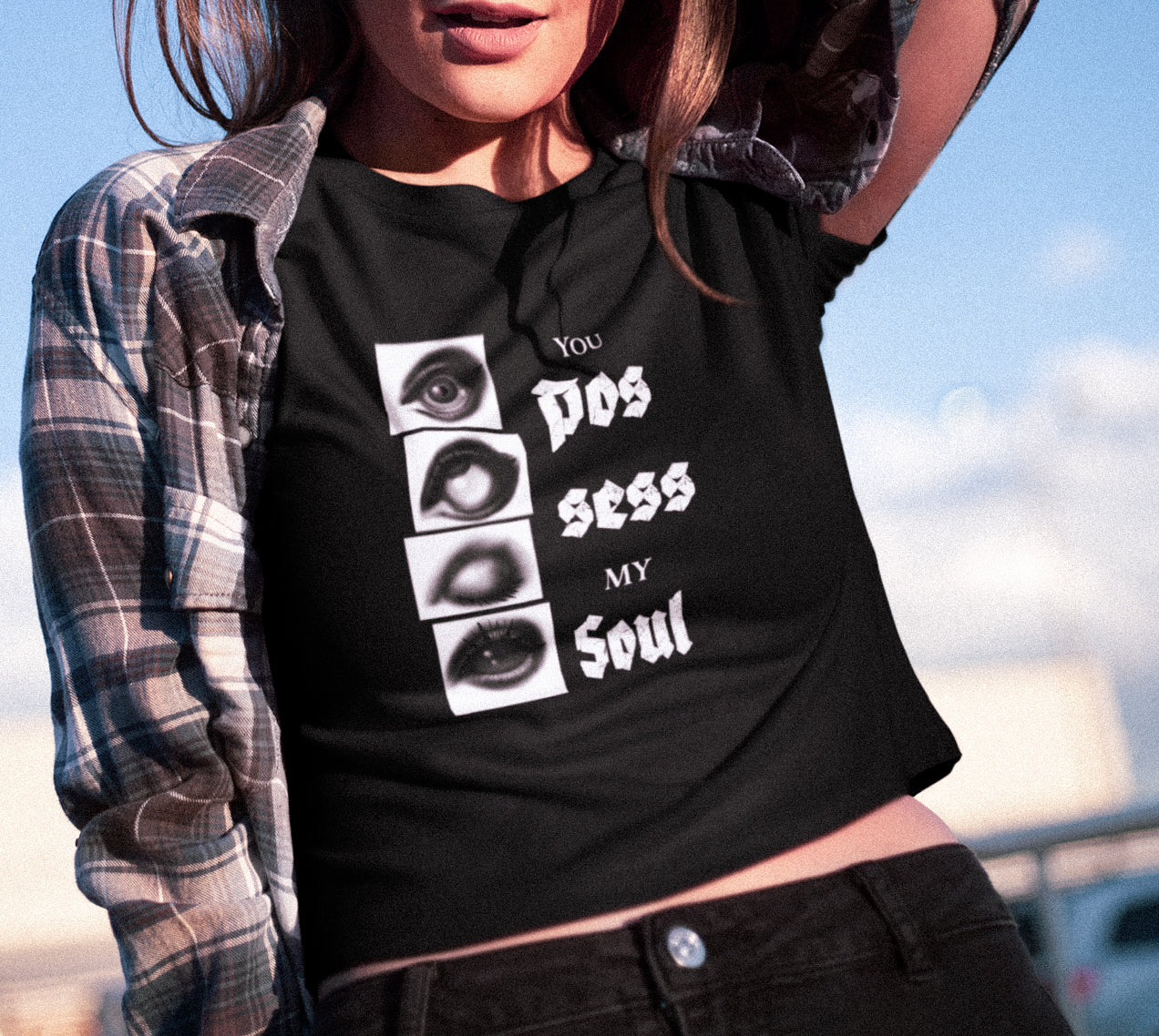 You Possess my Soul Black Crop Top