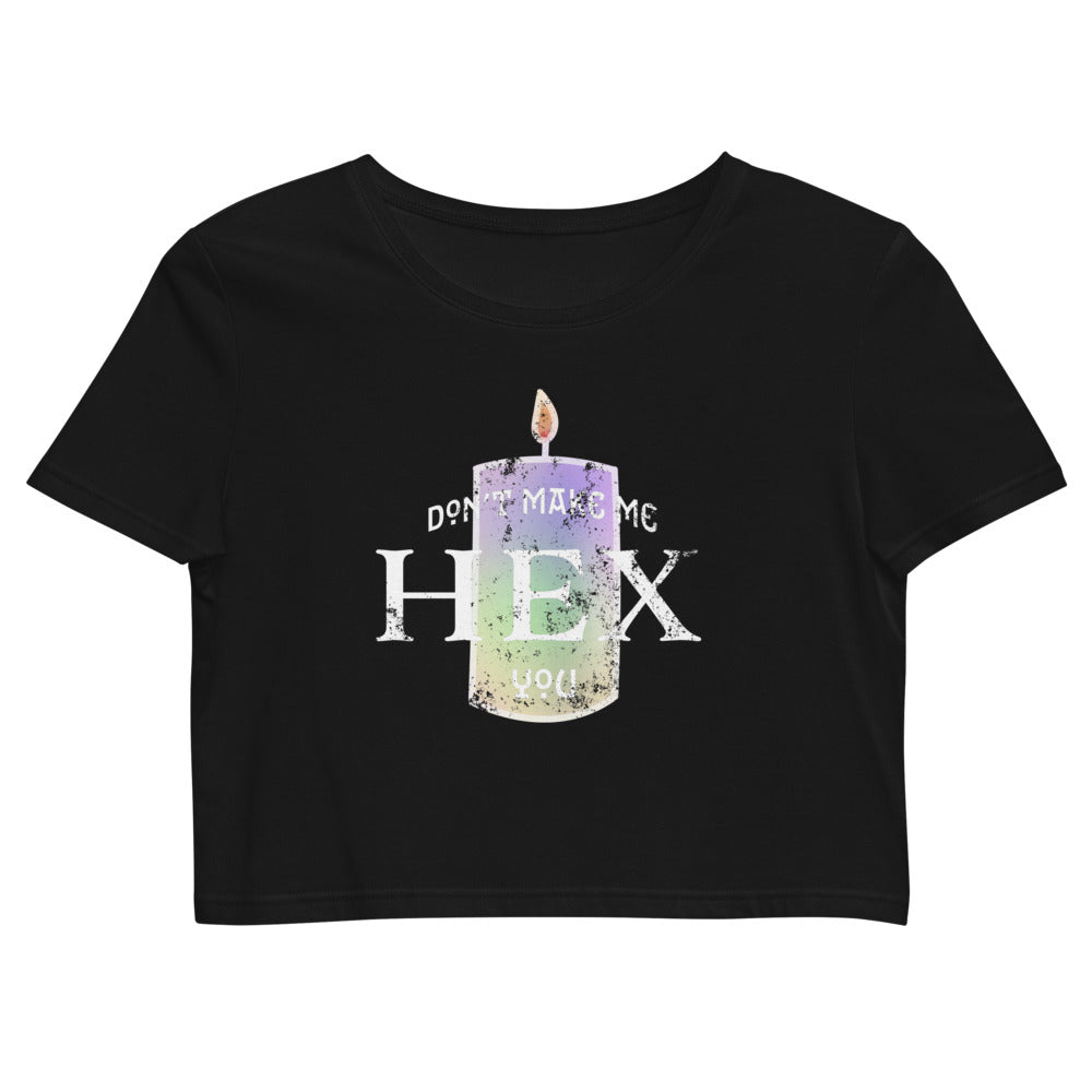Don't Make Me HEX You Black Crop Top