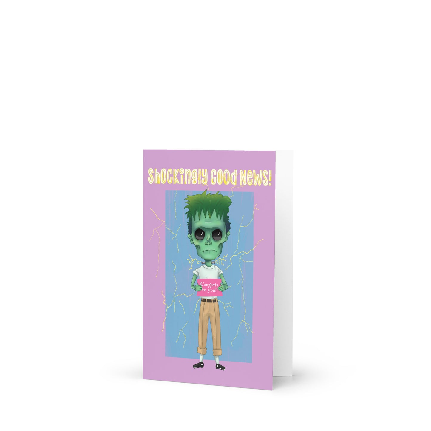 Shockingly Good News - Congratulations Greeting card