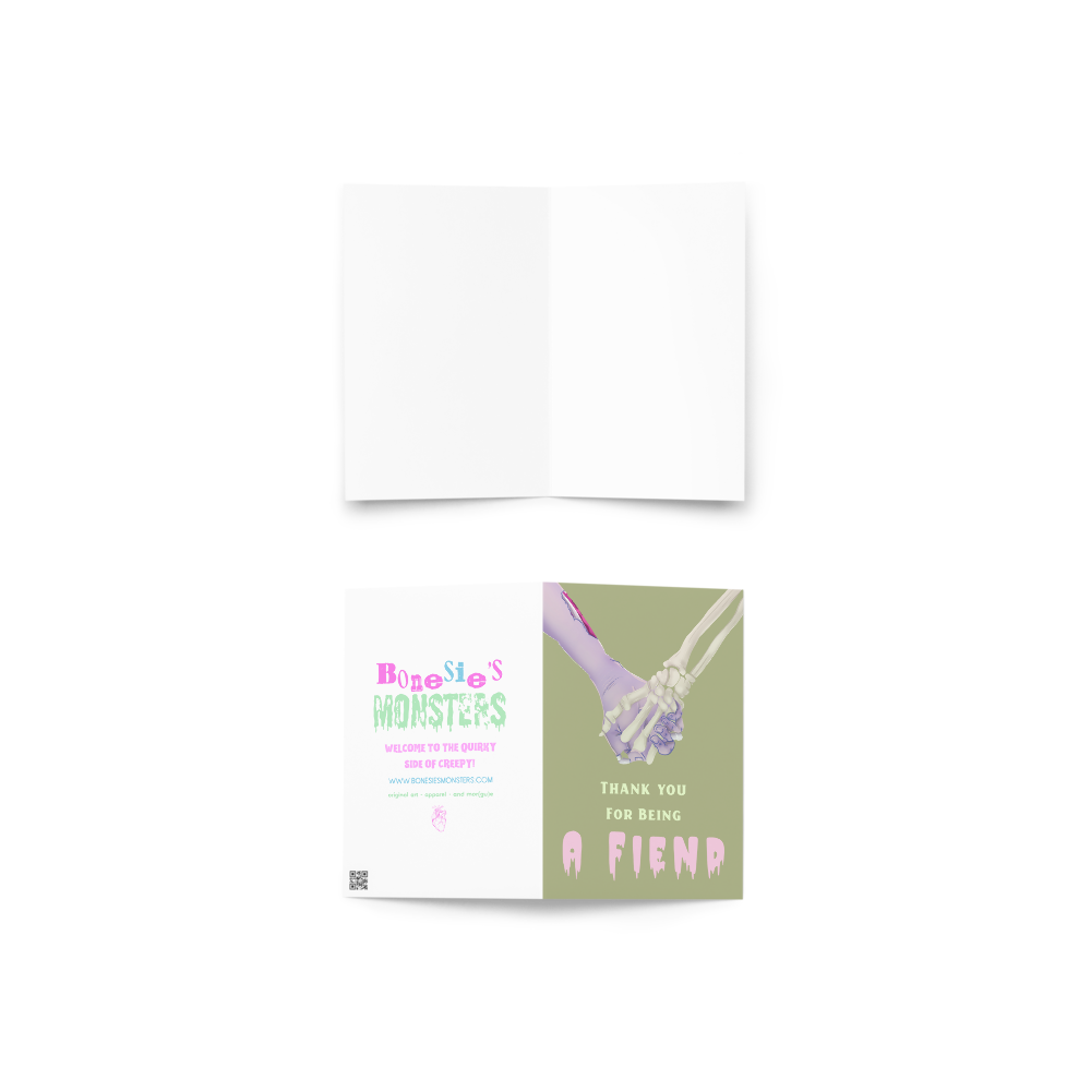 Thank You for Being a Fiend - Friendship Greeting Card