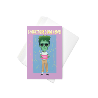 Shockingly Good News - Congratulations Greeting card