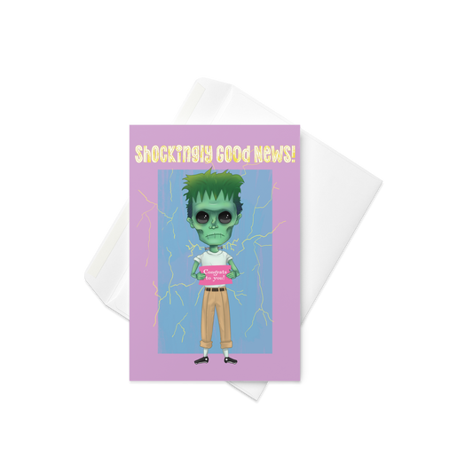 Shockingly Good News - Congratulations Greeting card
