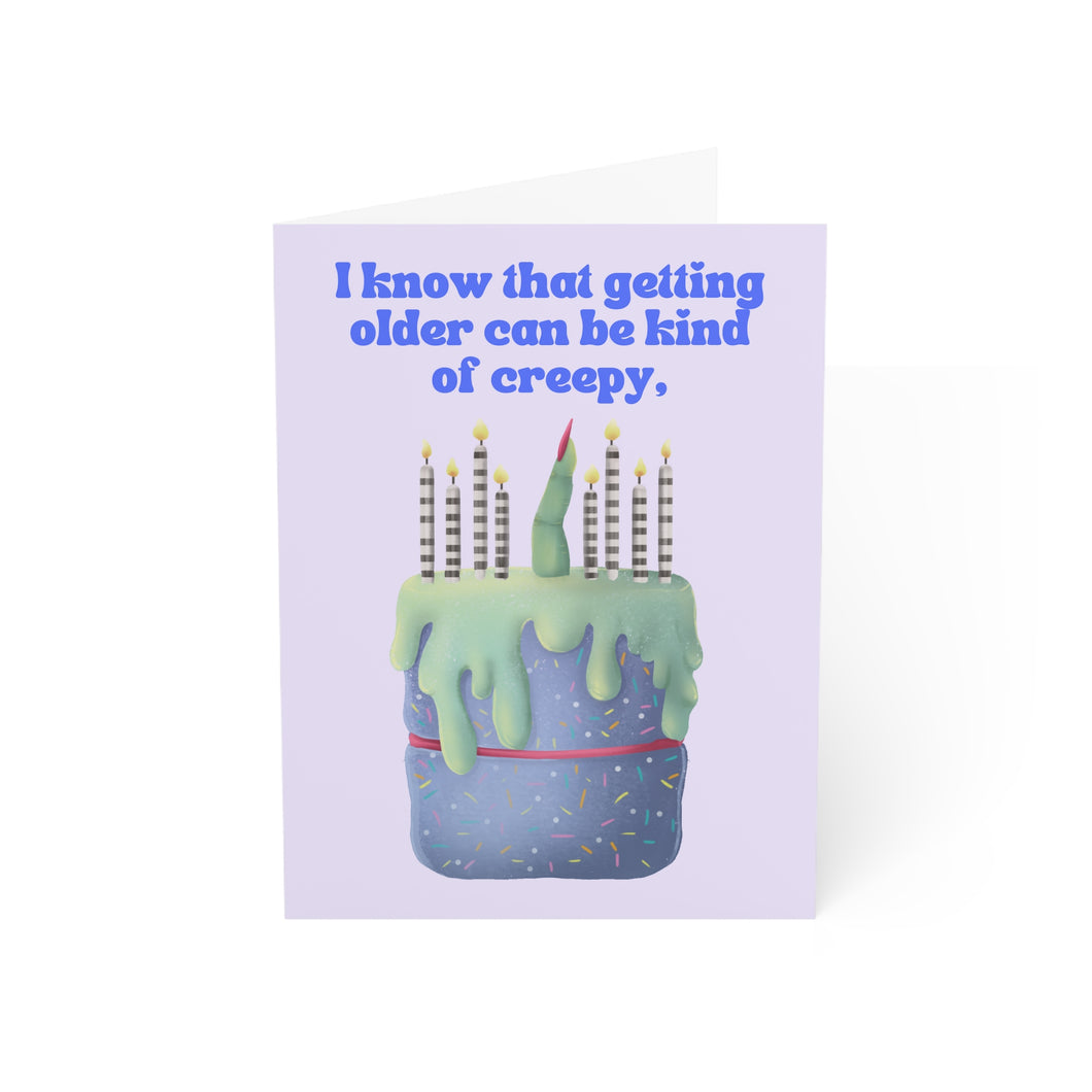 Zombie Finger Horror Birthday Greeting Card (1 or 10, Envelopes Included)