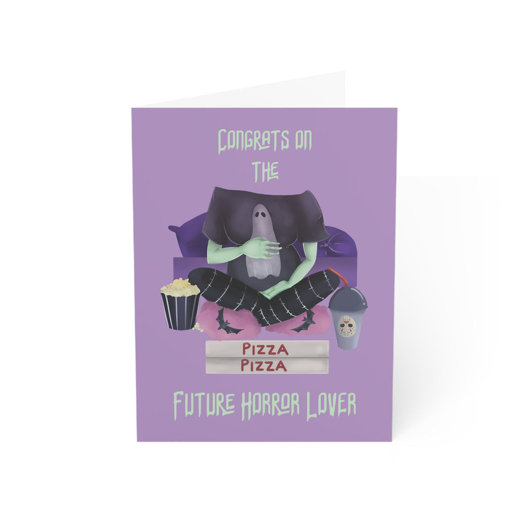 New Baby Horror Greeting Card (1 or 10, Envelopes Included)