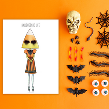 Load image into Gallery viewer, Candy Corn Head Monster - &quot;Halloween is Life&quot; Art Print
