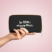 Load image into Gallery viewer, Creepy Bitch Eyeball Zipper Wallet
