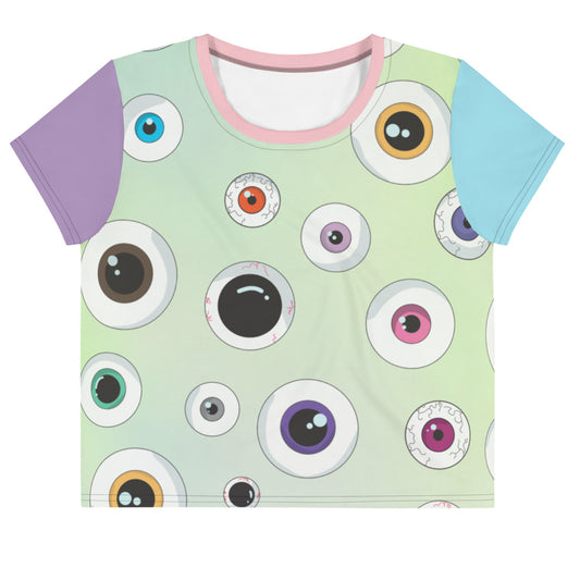 Eyeball Color Block Crop Top