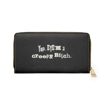 Creepy Bitch Eyeball Zipper Wallet