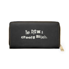 Load image into Gallery viewer, Creepy Bitch Eyeball Zipper Wallet
