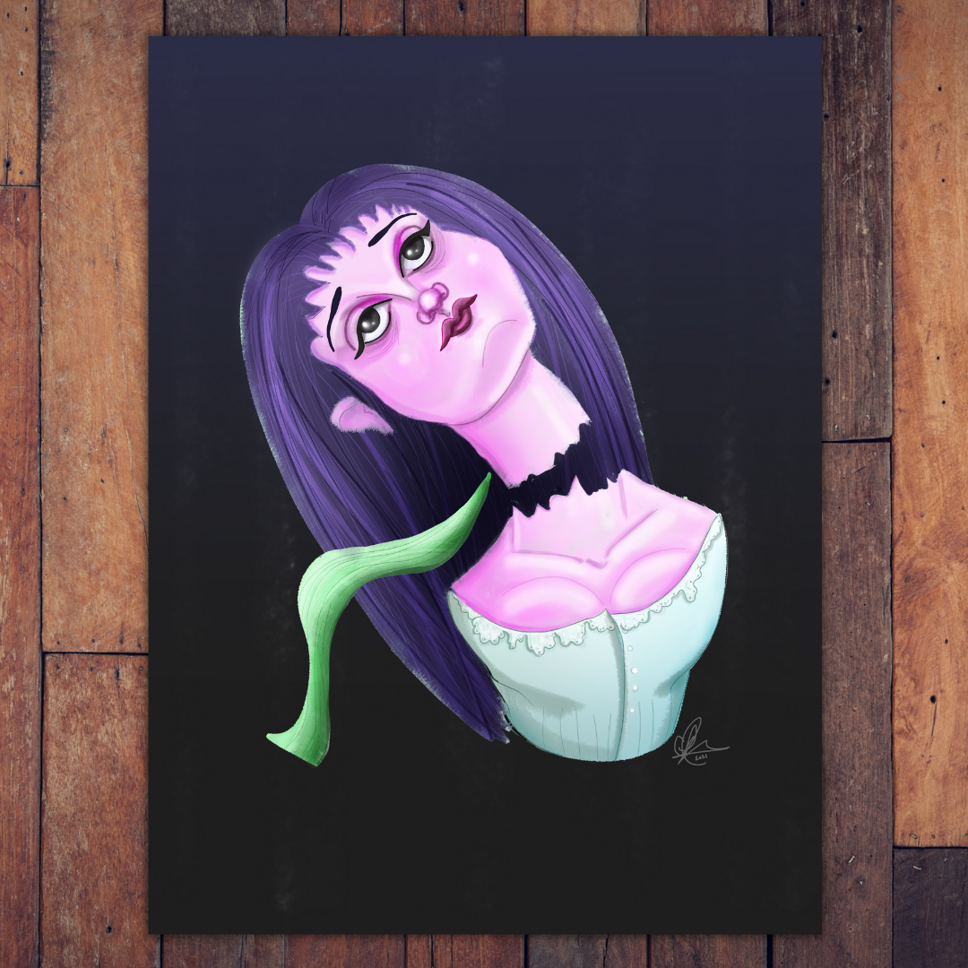 Green Ribbon Spooky Art Print