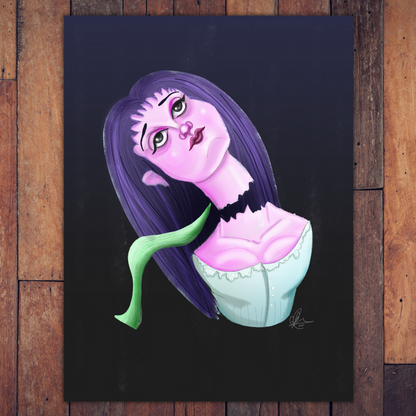 Green Ribbon Spooky Art Print