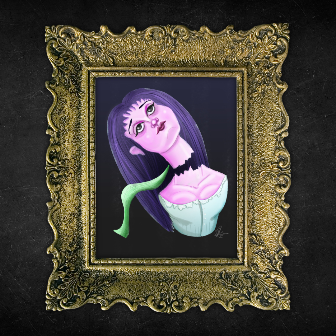 Green Ribbon Spooky Art Print