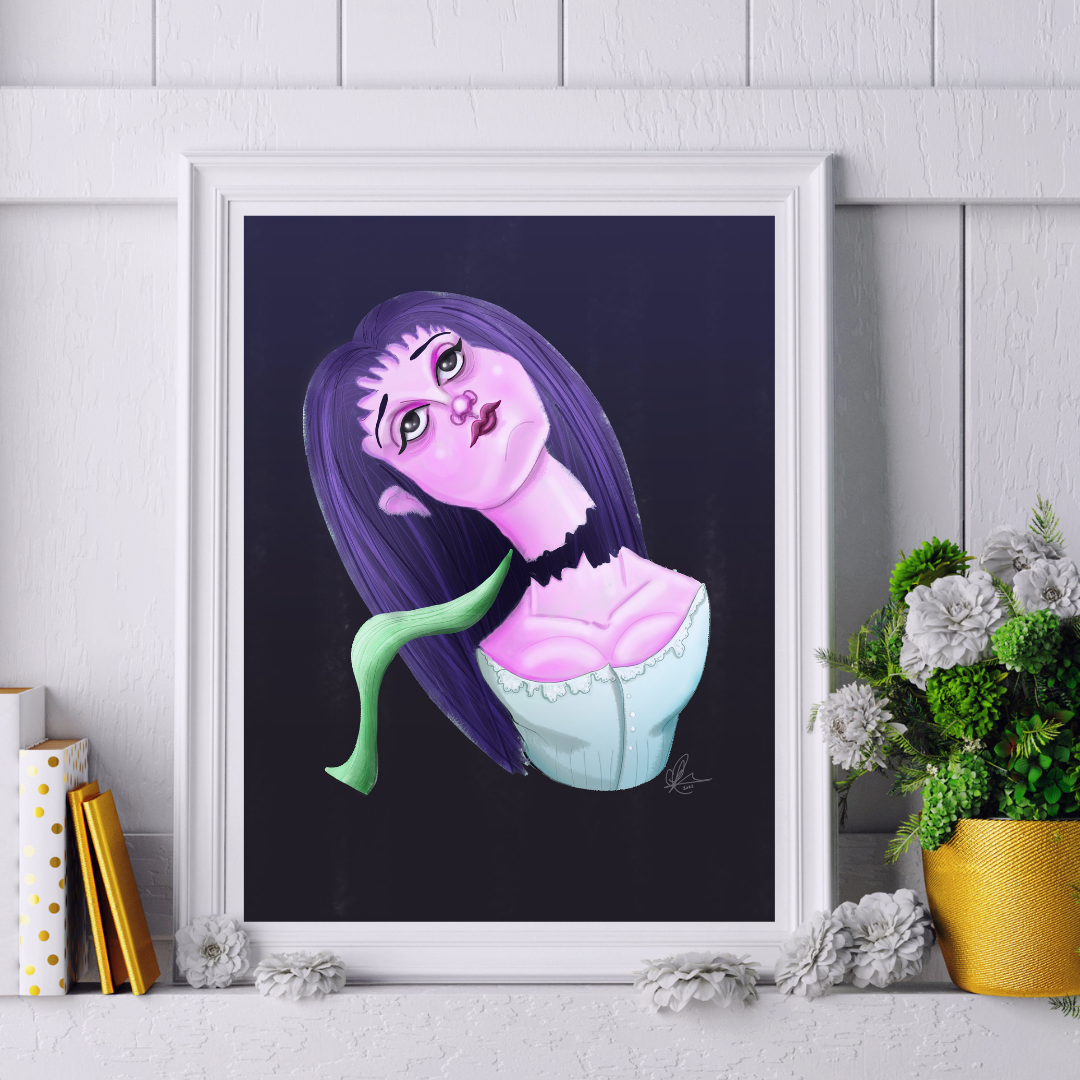Green Ribbon Spooky Art Print