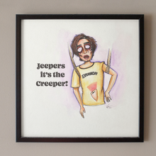 Load image into Gallery viewer, Jeepers, It’s The Creeper!  Horror Inspired Art Print
