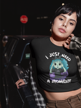 Load image into Gallery viewer, I Just Need a Moment Black Crop Top
