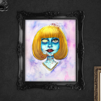 Zombie Casey - Horror Inspired Art Print