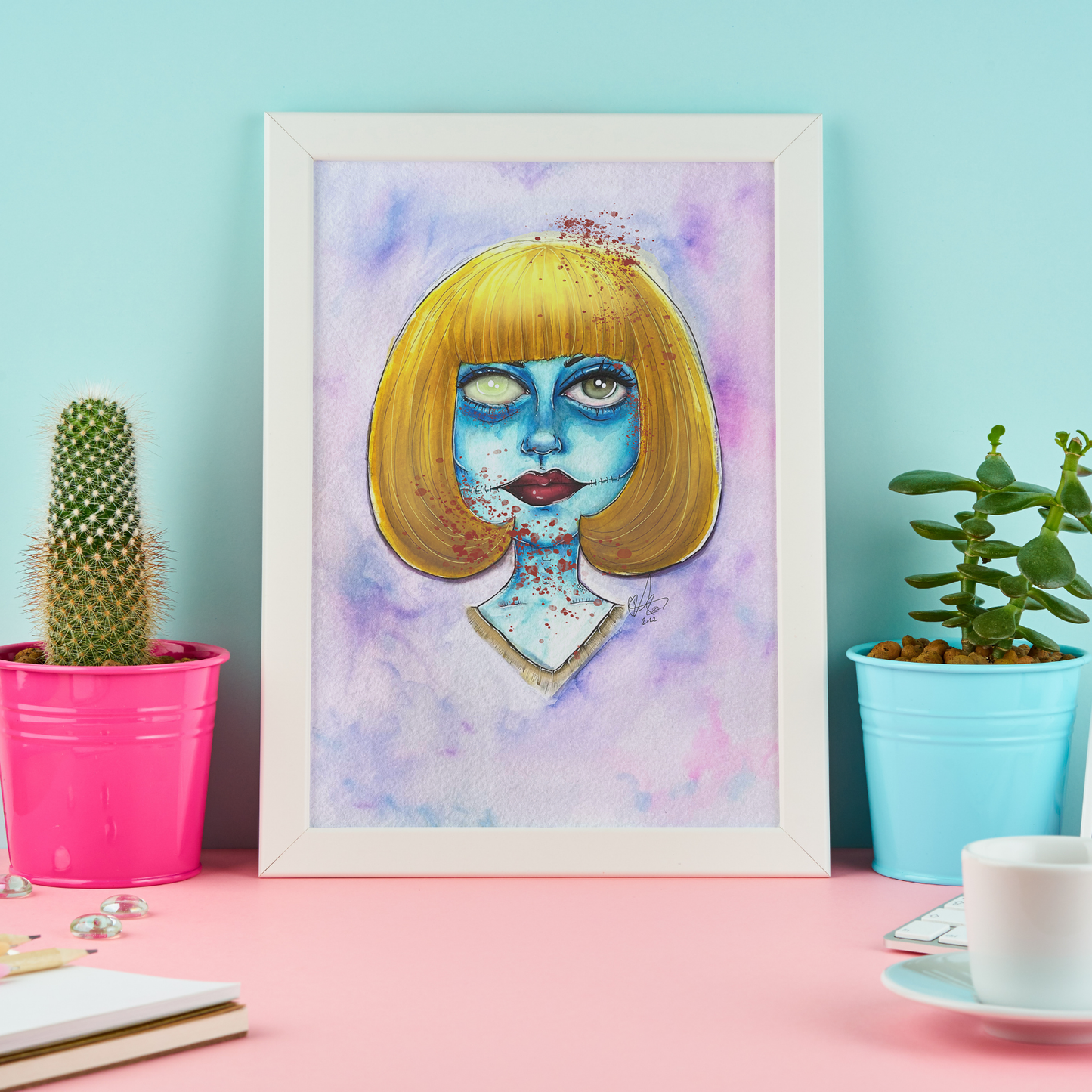 Zombie Casey - Horror Inspired Art Print