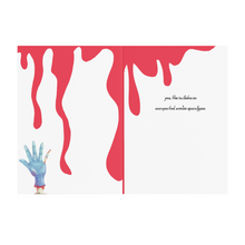 Load image into Gallery viewer, Till Death - Zombie Finger Horror Love Anniversary Greeting Card
