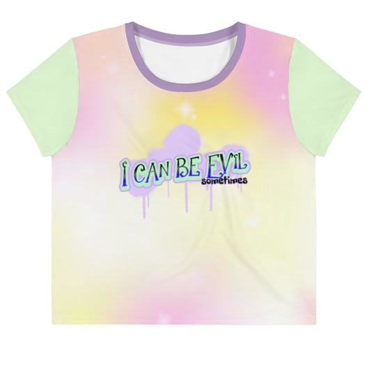 I Can Be Evil Pastel (sometimes) Goth Crop Top