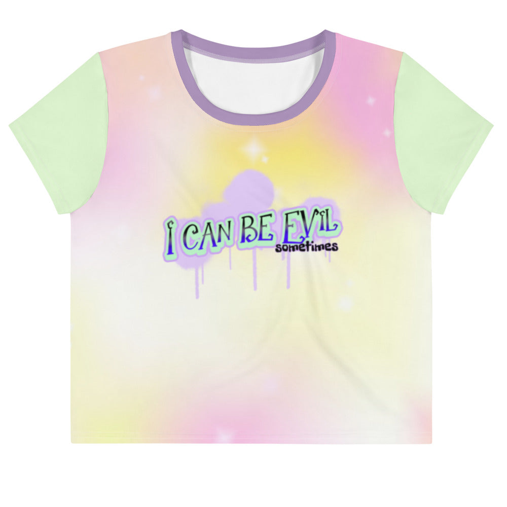 I Can Be Evil Pastel (sometimes) Goth Crop Top