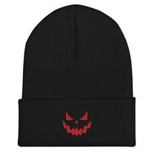 Load image into Gallery viewer, Vicious Jack - Red Jack-o-lantern Cuffed Beanie
