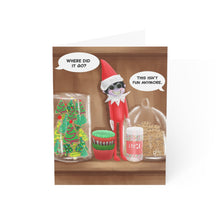 Load image into Gallery viewer, Elf Missing From The Shelf - Gothic Christmas Cards (1 or 10pcs Envelopes Included)
