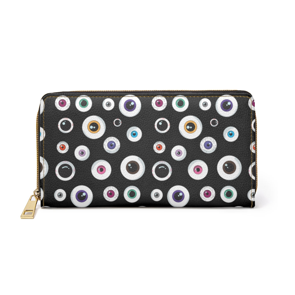 Creepy Bitch Eyeball Zipper Wallet