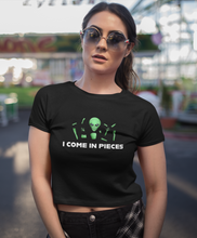 Load image into Gallery viewer, I Come in Peace (pieces) Alien Crop Top

