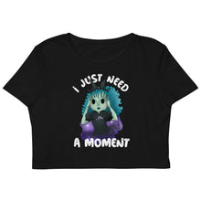Load image into Gallery viewer, I Just Need a Moment Black Crop Top
