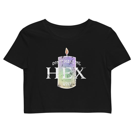 Don't Make Me HEX You Black Crop Top