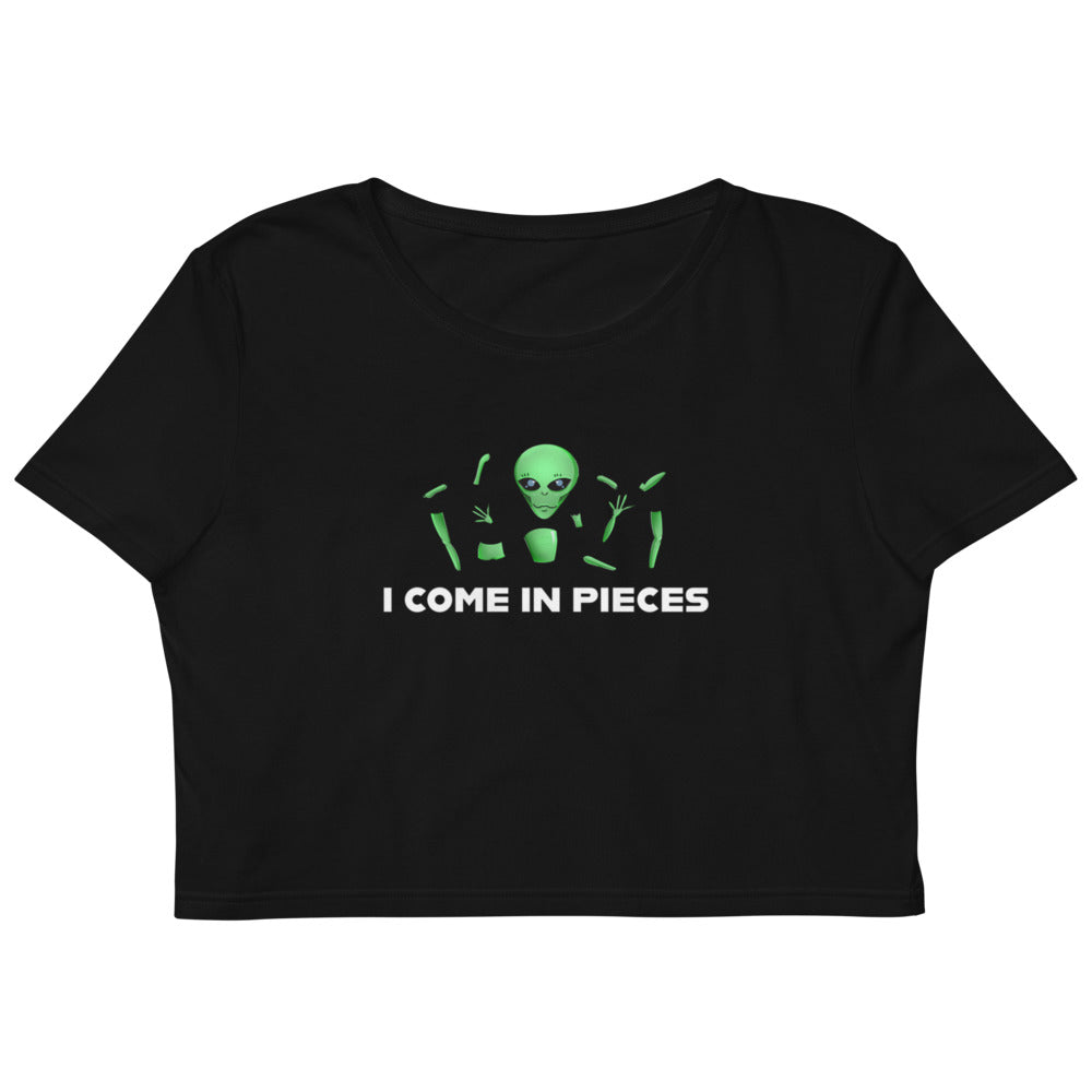 I Come in Peace (pieces) Alien Crop Top