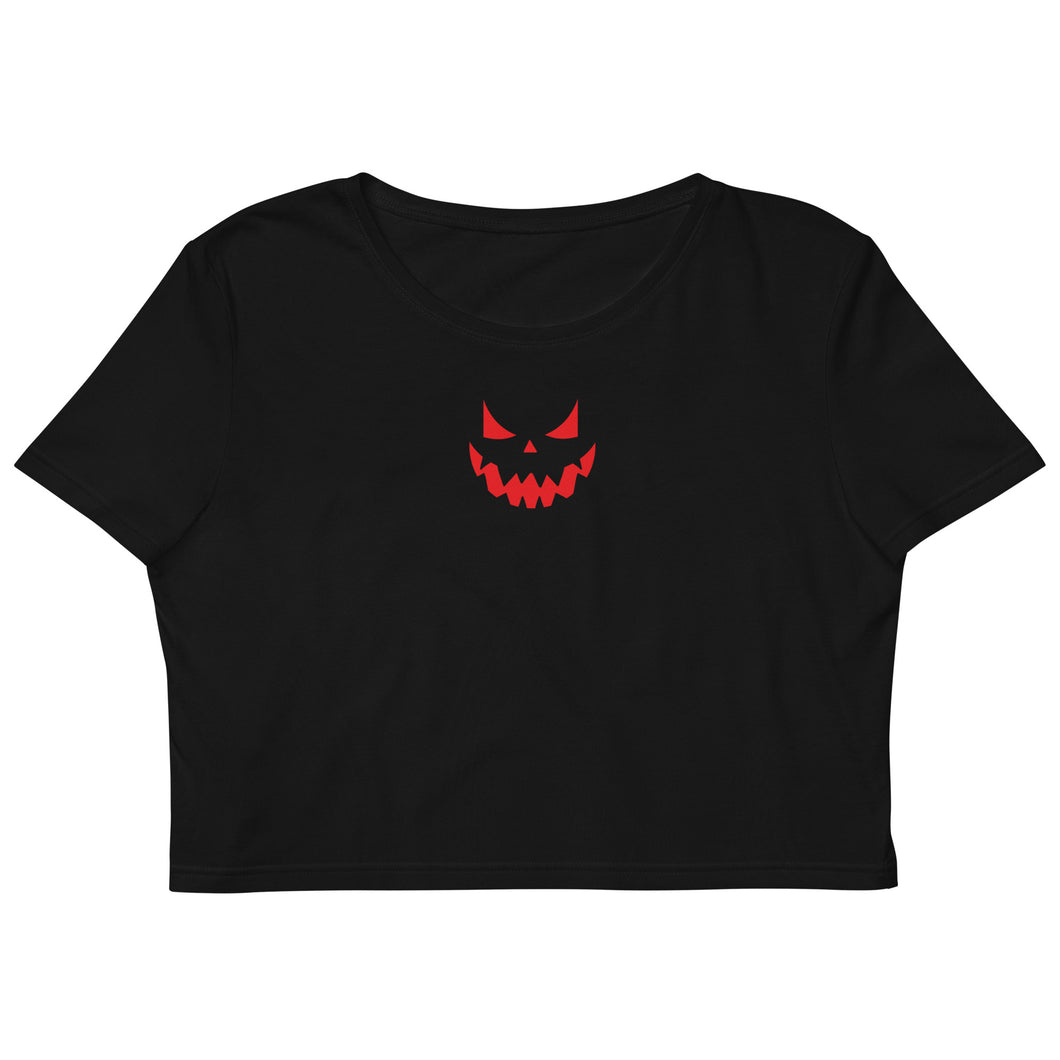 Vicious Jack - Jack-o-Lantern Organic Halloween Crop Top
