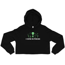Load image into Gallery viewer, I Come in Pieces: Alien Goth Crop Hoodie
