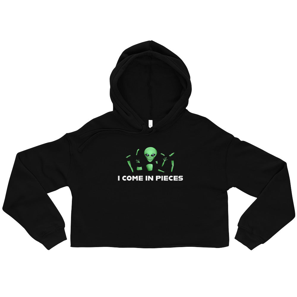 I Come in Pieces: Alien Goth Crop Hoodie