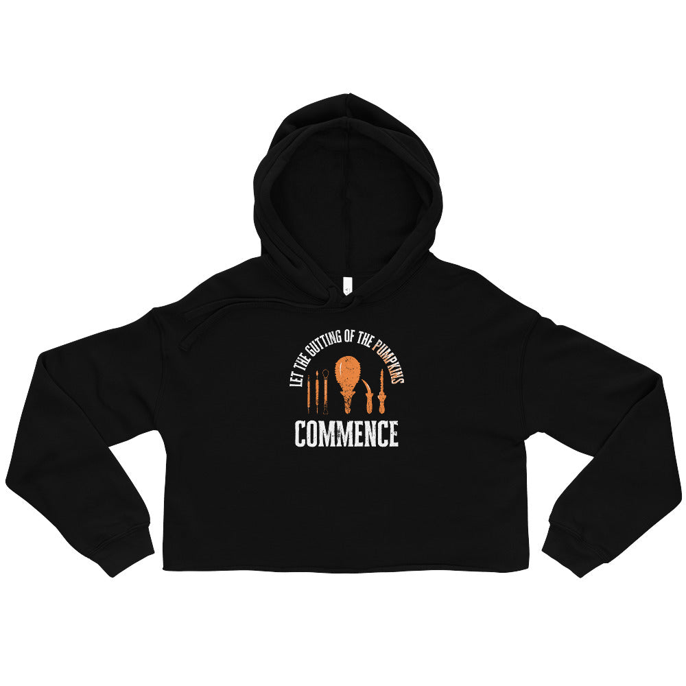 Pumpkin Guts - Halloween Crop Hoodie